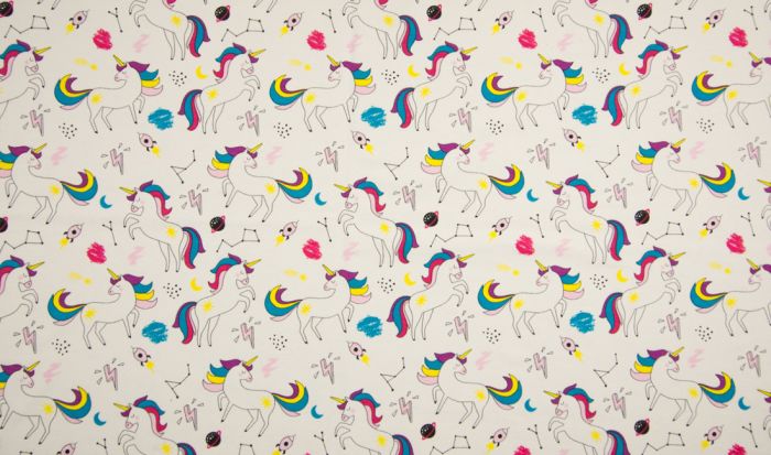 Unicorn jersey fabric clearance