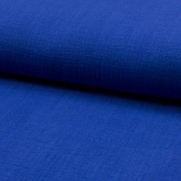 Summer Slubbed Cotton Fabric | Royal Blue