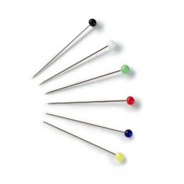 Glass Headed Tailoring & Dress Pins, Asst Cols 1000g | Prym