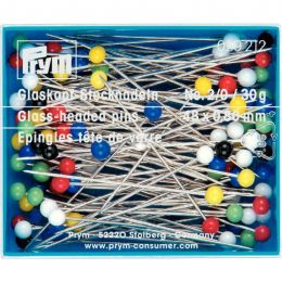 Glass Headed Tailoring & Dress Pins, Ex Long, Asst Col 300g | Prym