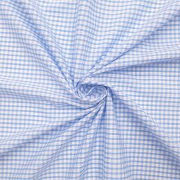Eighth Of An Inch Wide Gingham Check | Pale Blue