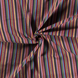 Vibrant Jacquard Stripe Fabric | Check Rainbow