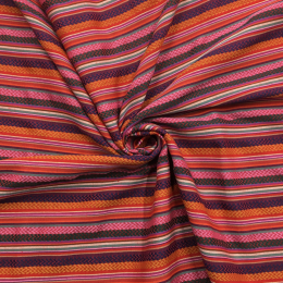 Vibrant Jacquard Stripe Fabric | Hot Zigzag