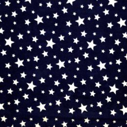 Printed AntiPil Polar Fleece | Multi Star Navy