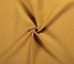 Cotton Waffle Fabric | Rich Ochre