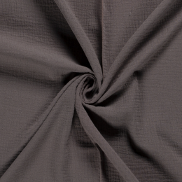 Double Gauze Fabric | Plain Taupe