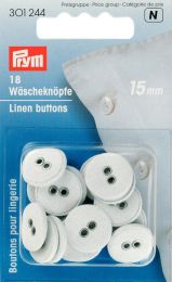 Linen Buttons - Fabric Covered, 15mm | Prym