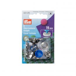 Cover Buttons with Tool | 15mm Silver - Metal | Prym