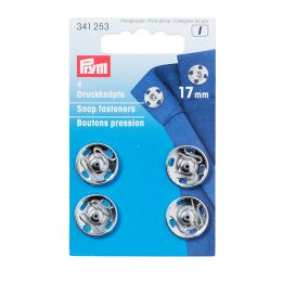 17mm Silver Metal, Snap Fasteners | Prym