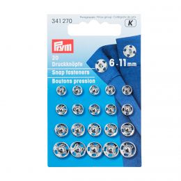 6-11mm Silver Metal, Snap Fasteners | Prym