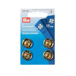 17mm Gold Col Metal, Snap Fasteners | Prym