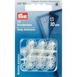 Snap Fastener Plastic, Round 10mm Transparent | Prym