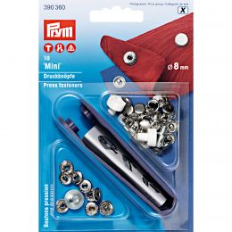 8mm Mini Silver, Jersey Cap Press Fasteners & Tool | Prym