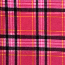 Printed Anti Pil Polar Fleece | Royal Stewart Pink