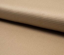 Suede Laser Punched Fabric | Beige