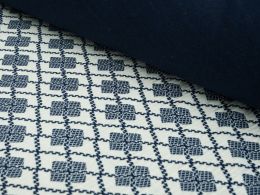 Jacquard Jersey | Trellis Blue