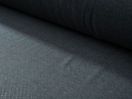 Ponte Roma Fabric | Metallic Stud - Dark Grey