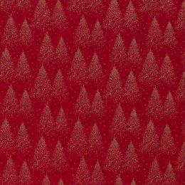 Stitch It, Festive Sparkle Fabric | Dusty Xmas Tree Red