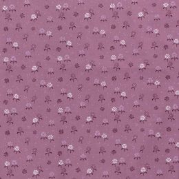 Cotton Print Fabric | Seedlings Plum