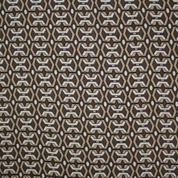 Viscose Twill Fabric | Small Graphic Sand