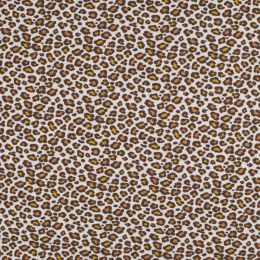Organic Jersey Fabric | Leopard Print Ecru