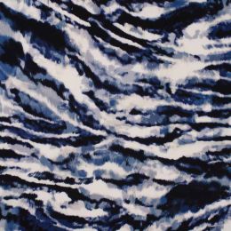 Viscose Chally Fabric | Storm Navy