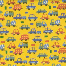 PU Printed Waterproof Raincoat Fabric | Multi-cars