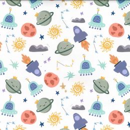 PU Printed Waterproof Raincoat Fabric | Galaxy