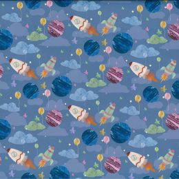 PU Printed Waterproof Raincoat Fabric | Rockets