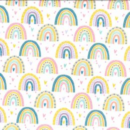 PU Printed Waterproof Raincoat Fabric | Rainbow Parade