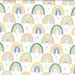 PU Printed Waterproof Raincoat Fabric | Rainbow Parade