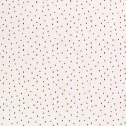 Cotton Rich Jersey Fabric | Dots Off White
