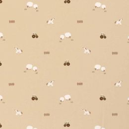 Cotton Rich Jersey Fabric | Farm Beige