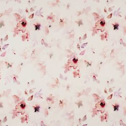 Organic Jersey Fabric | Waterflowers Dusty Pink