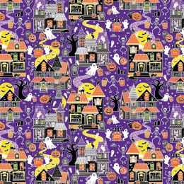Chills & Thrills Fabric | Trick Or Treat Purple
