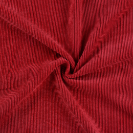 8w Washed Corduroy Fabric | Red