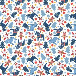 Tomtens Folklore Christmas Lewis & Irene | Blue Christmas Horses White