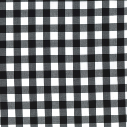 Berkshire Yarn Dyed Cotton Gingham Fabric, 17mm | Black