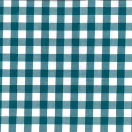 Berkshire Yarn Dyed Cotton Gingham Fabric, 17mm | Teal