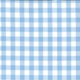 Berkshire Yarn Dyed Cotton Gingham Fabric, 17mm | Pale-Blue