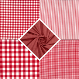 Berkshire Yarn Dyed Cotton Fabric | Fat Quarter Bundle Red