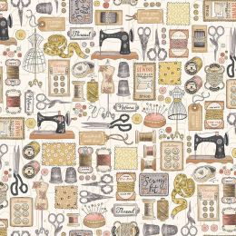 Atelier Fabric By Makower | Couture Cream