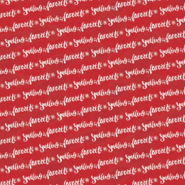 Elf The Movie Fabric | Smiling Is My Favourite Red