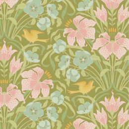 Tilda Songbird Fabric | Songbird Green