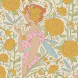 Tilda Songbird Fabric | Aubery Mustard