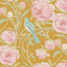 Tilda Songbird Fabric | Cora Mustard