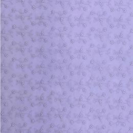 Cotton Voile Floral Embroidery Fabric | Lilac