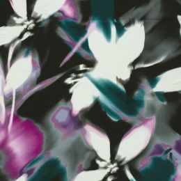 Viscose Jersey Fabric | Digitally Printed Floral Pink & Teal