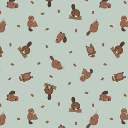 Small Things Rivers & Creeks Fabric | Beavers River Mist