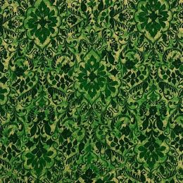 Cotton Lawn Digital Print | Damask Green
